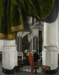 Innenraum der Nieuwe Kerk in Delft mit dem Grab von Wilhelm dem Schweiger, 1653